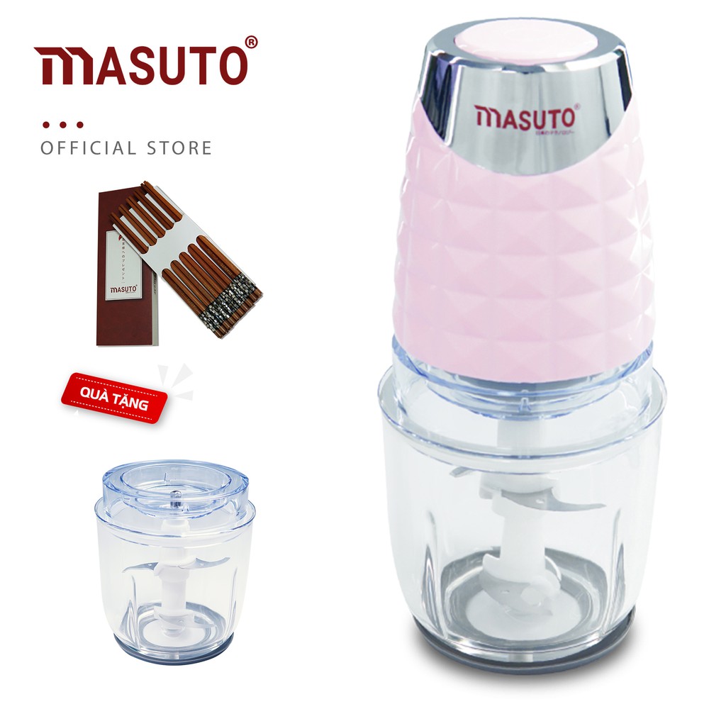 [Mua 1 tặng 2] Máy xay Thịt đa năng Masuto phiên bản 2 cối xay Thịt, Tỏi Ớt, Trái cây